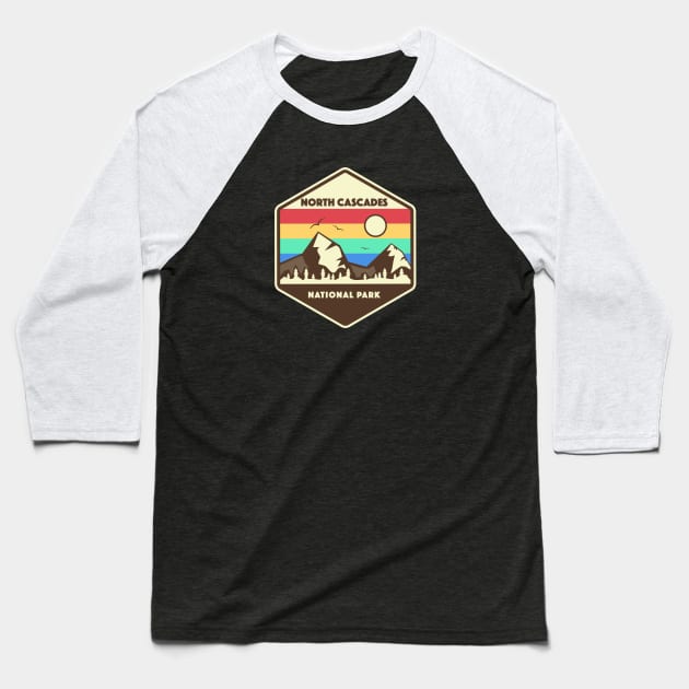 North Cascades National Park Baseball T-Shirt by roamfree